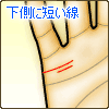結婚線の下側に、短い線がある